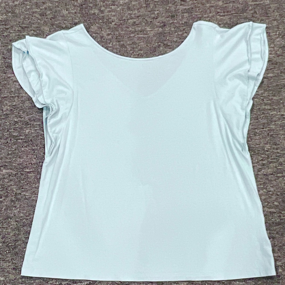 Lilly Pulitzer Ice Blue Flutter Sleeve Top